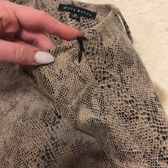 Trendy Snake Print Skirt - Picture 2 of 2